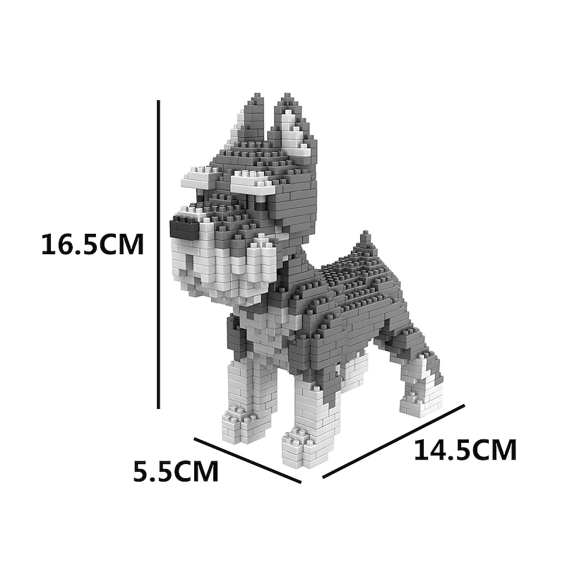 Building Blocks Toys Dog series 800+ pcs Ages 14 and Up Micro Drill Small Particle Building Block Assembly Diy Toy For Children3