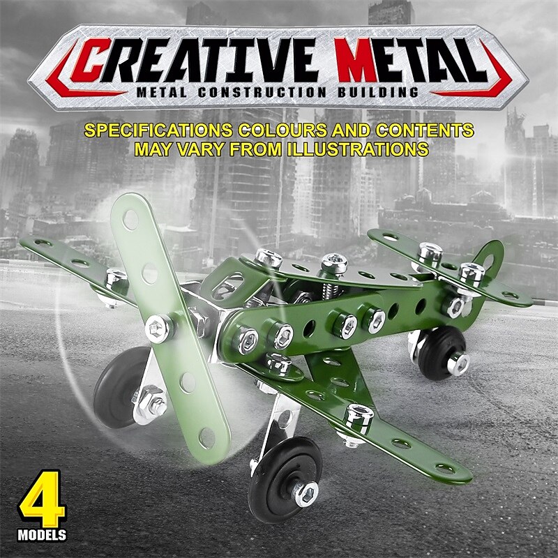 Metal Car Building Blocks Kit - Educational Learning STEM Building Blocks Toys Gifts for Kids, Engineering Construction Set for Boys & Girls Age 8 - 13 Years Up2