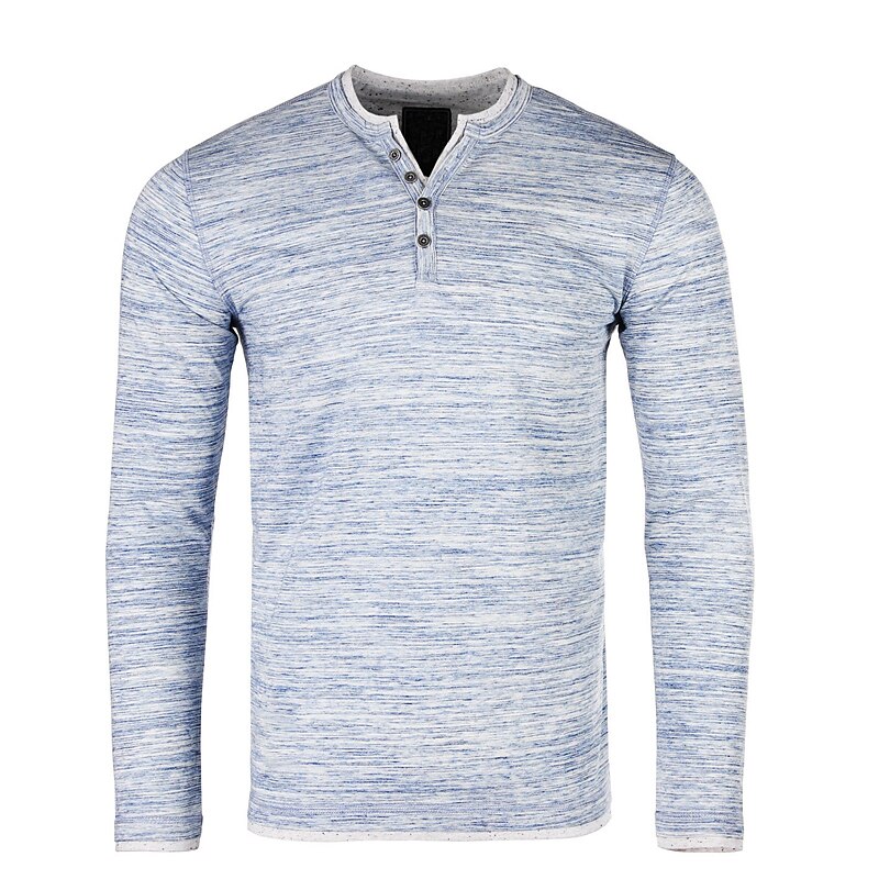 Men's Button T Shirt Henley Shirt Tee Long Sleeve Shirt Long Sleeve Henley Spring & Summer Plain Fashion Streetwear Casual Daily Buttons Outdoor Sport Going out Black White Blue Top Tee for Men4