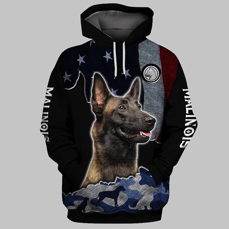Animal Dog Hoodie Cartoon Manga Anime 3D Front Pocket Graphic For Couple's Men's Women's Adults' 3D Print2