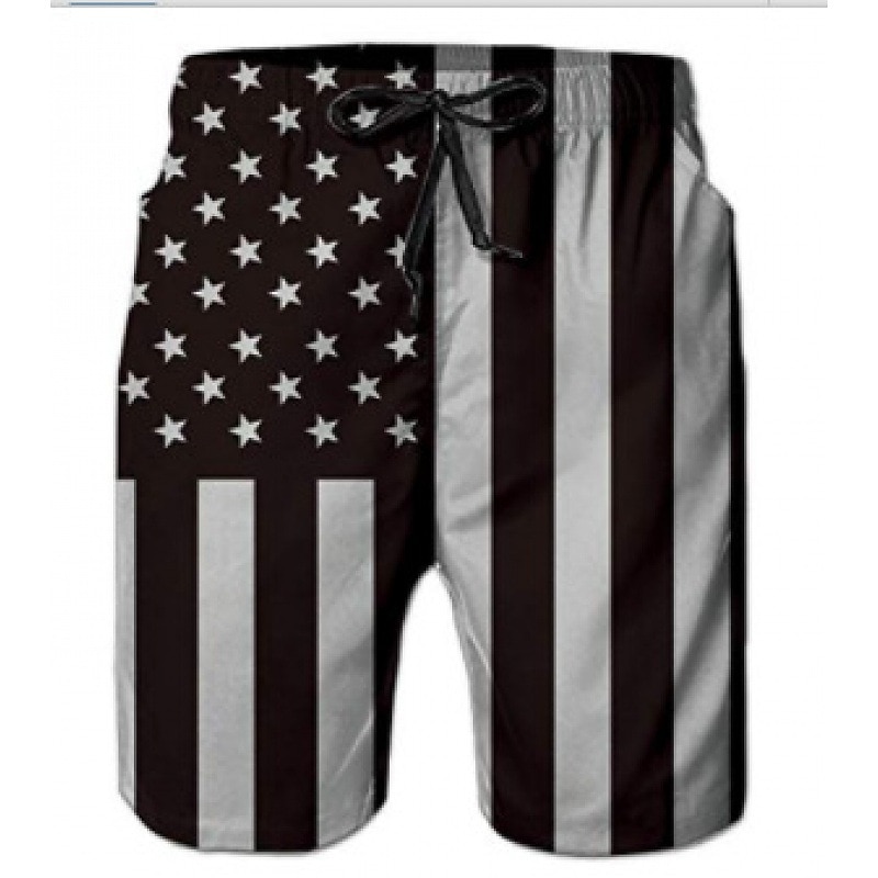 Men's Flag Flamingo Pineapple Swimming Trunks Board Shorts Swim Shorts Mid Waist Fashion Streetwear Casual Outdoor Daily Holiday Pocket Drawstring Elastic Waist Designer Clothing Apparel4