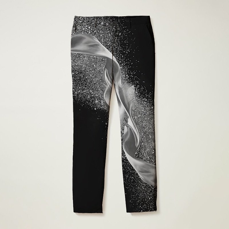 Men's Trousers Chinos Jogger Pants Pocket 3D Print Color Block Graphic Prints Comfort Business Daily Streetwear Fashion Designer Silver Gold4