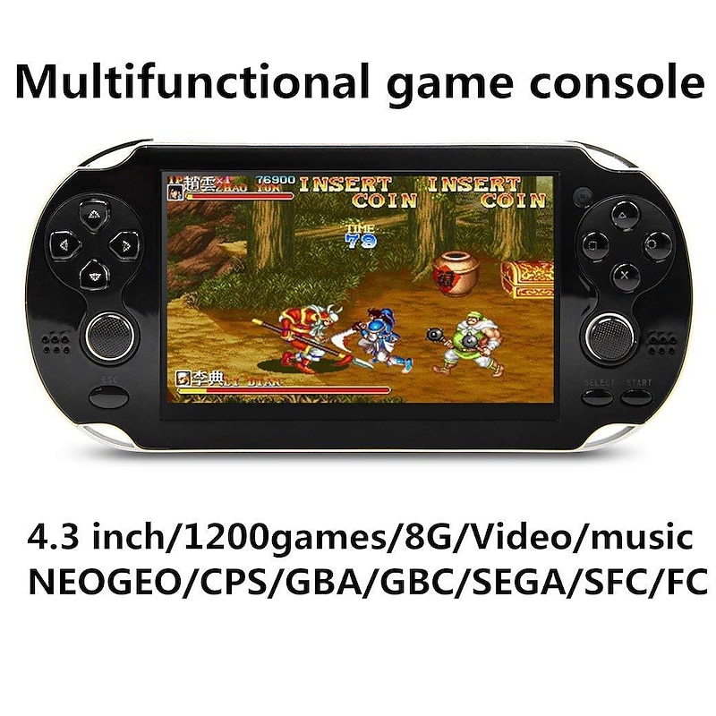 MP5 handheld game console PSP Game console PSVita game console 4.3 screen 8GB multilingual edition2