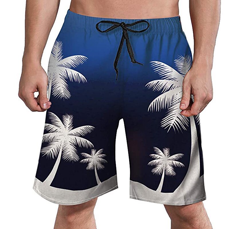 Men's Graphic Cartoon Unicorn Swimming Trunks Board Shorts Swim Shorts Mid Waist Streetwear Hawaiian Boho Casual Daily Holiday Drawstring Elastic Waist 3D Print Designer Clothing Apparel3