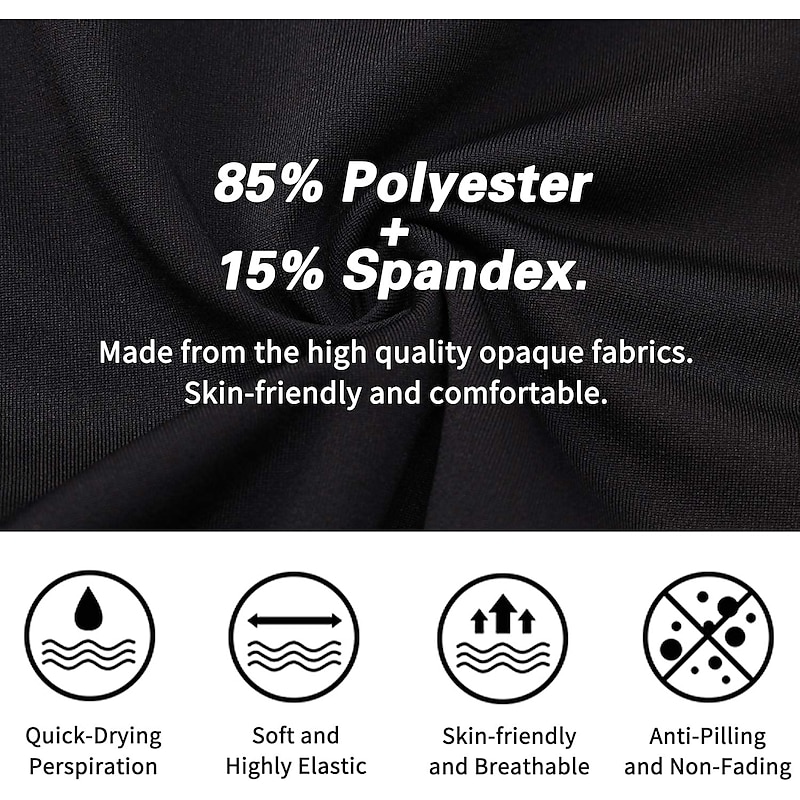 Men's Compression Shirt Running Shirt Long Sleeve Base Layer Athletic Summer Solid Colored Spandex Quick Dry Soft Power Flex Moisture Wicking Gym Workout Jogging Running Sportswear Activewear4