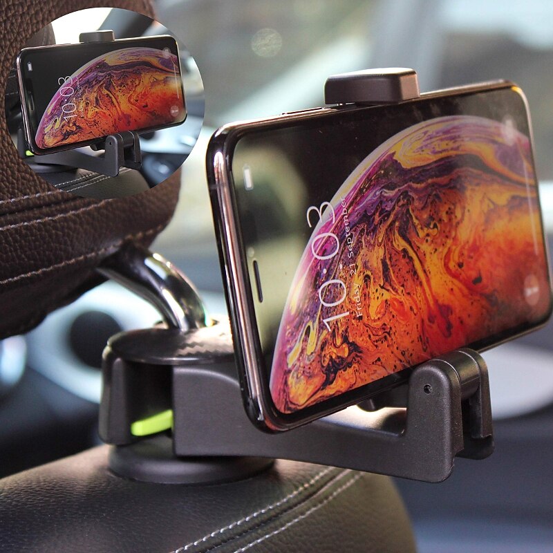 2PCS 2 in 1 Car Seat Hooks for Purses and Bags with Phone Holder Automative Headrest Purse Handbag Holder Hangers Organizers Falling Resistance Quietness and Universal Fit3