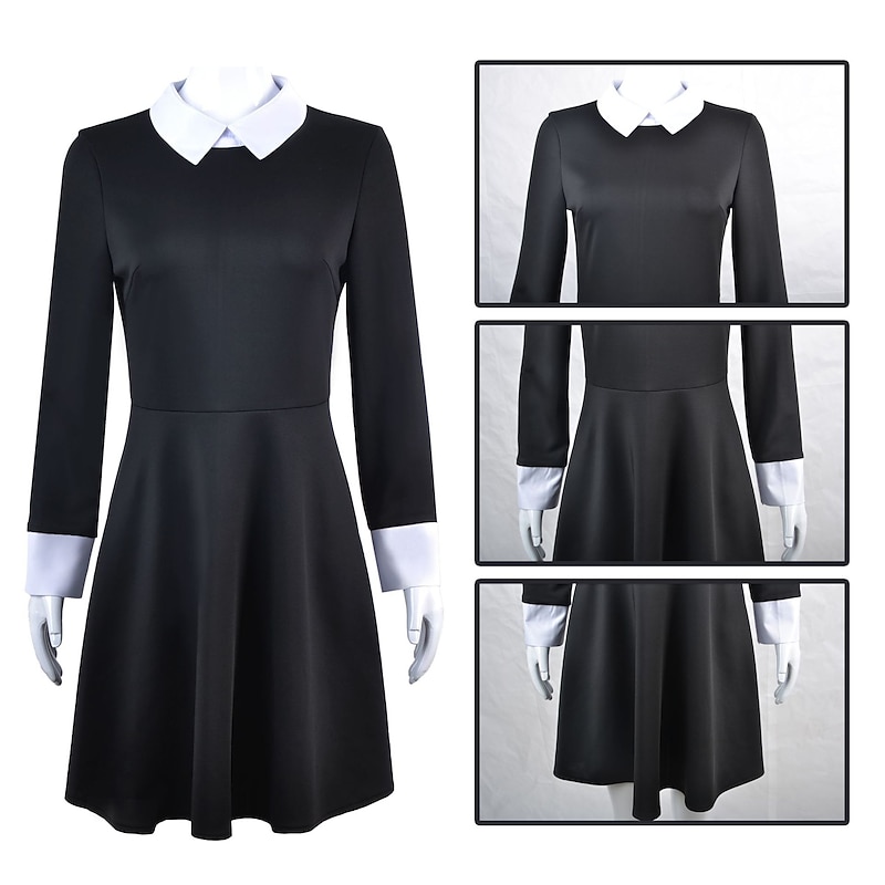 Gothic Horror Movie / TV Theme Costumes Dark Academia Dress Outfits Punk & Gothic Movie Cosplay for Women's Adults' Carnival4