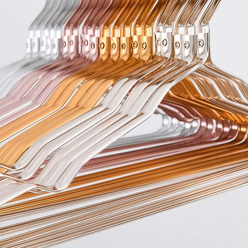 5pcs Clothes Hanger Aluminium Coat Hanger Anti-slip Drying Rack Wardrobe Space Saver Clothing Storage Rack Clothes Horse3