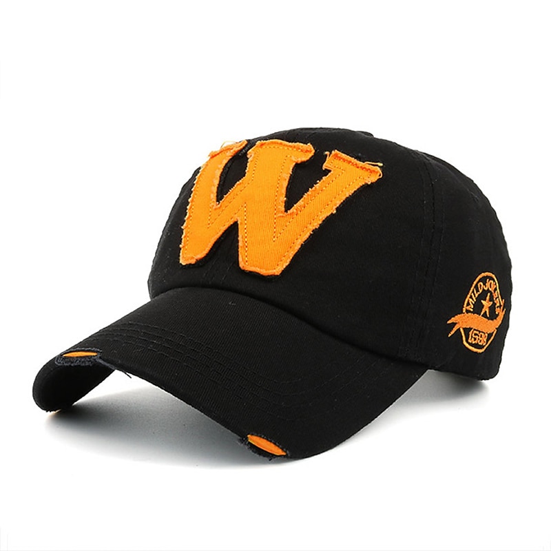 Men's Baseball Cap Black Wine Cotton Chic & Modern Outdoor clothing Casual Daily Letter2