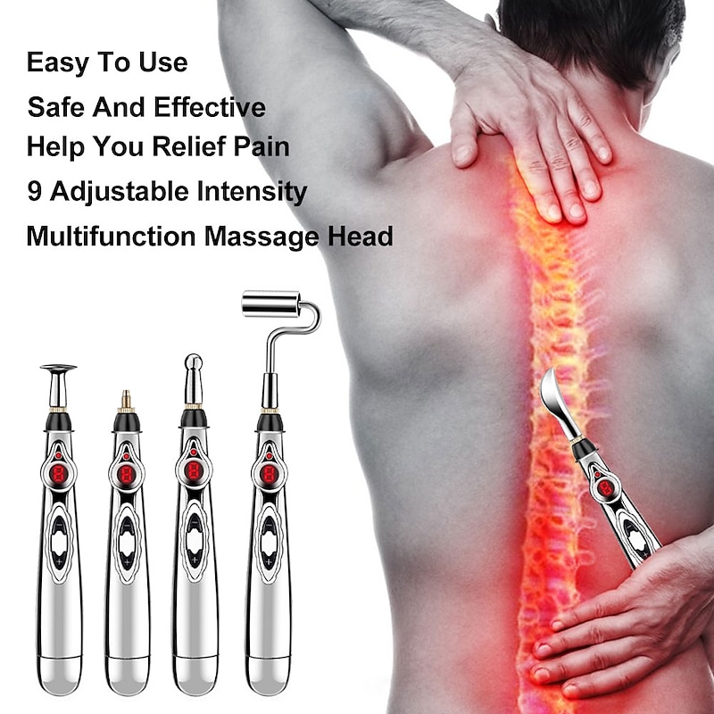 Electronic Acupuncture Pen Electric Meridians Laser Therapy Heal Massage Pen Meridian Energy Pen Relief Pain Tools Health Care