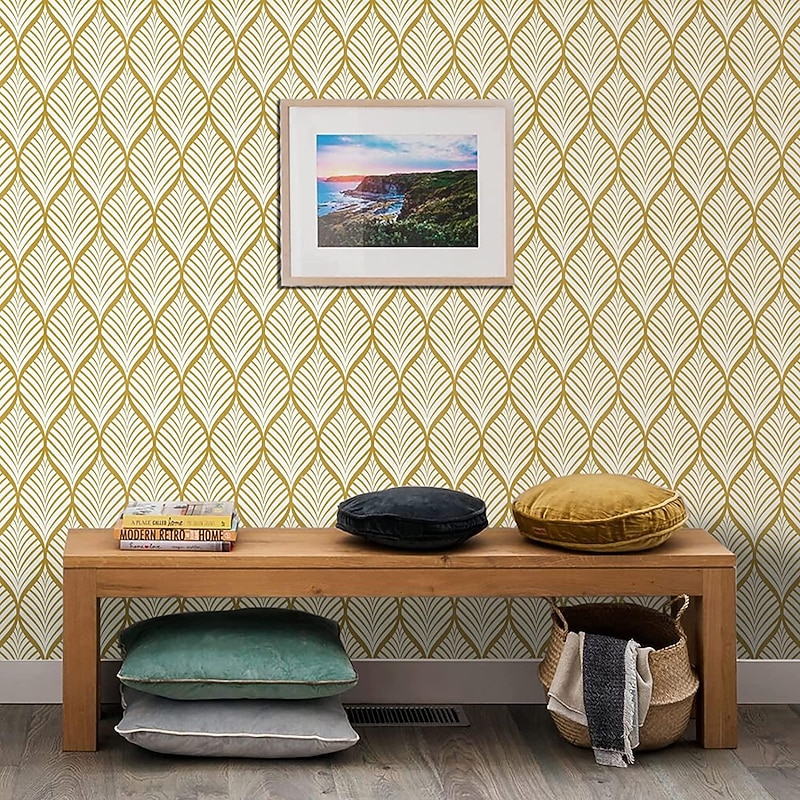 Floral Plants Cycle Color Home Decoration Vintage Modern Wall Covering, PVC / Vinyl Material Self adhesive Wallpaper, Room Wallcovering3