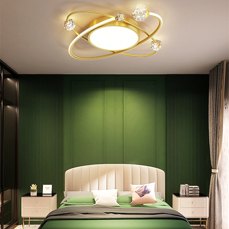 Nordic Light Luxury Atmosphere Crystal Room Led Lamp Modern Simple Personality Creativity Star Ceiling Lamp3