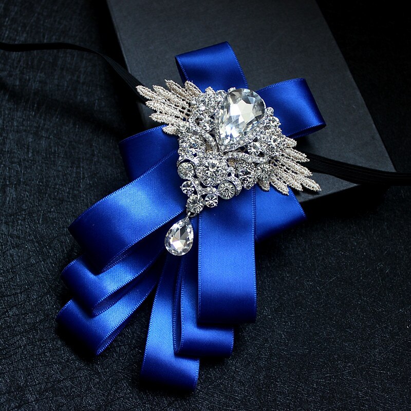 Men's Fashion Bow Tie Solid Color Black Champagne Yellow 20233