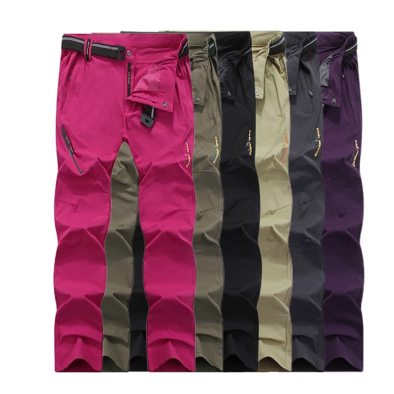 Men's Hiking Pants Trousers Summer Outdoor Thermal Warm Quick Dry Lightweight Sweat wicking Pants / Trousers Bottoms Black khaki Fishing Climbing Beach S M L XL XXL