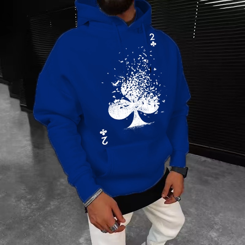 Men's Solid Color Poker Hoodie Hoodies Sweatshirt Streetwear Sportswear Long Sleeve Hooded Sports & Outdoor Casual Streetwear Apricot Black Drawstring Fall Winter Designer3