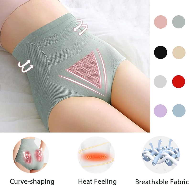 Women's High Waisted Hip Lift Up Solid / Plain Color Undergarments Regular Spring, Fall, Winter, Summer Light Purple Big red Green Black Pink