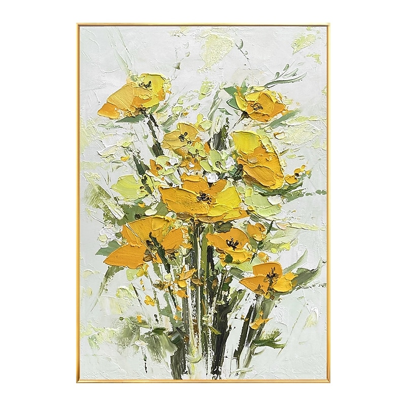 Handmade Hand Painted Oil Painting Wall Modern Fashion Abstract Flower Canvas Painting Home Decoration Decor Rolled Canvas Paingtings4