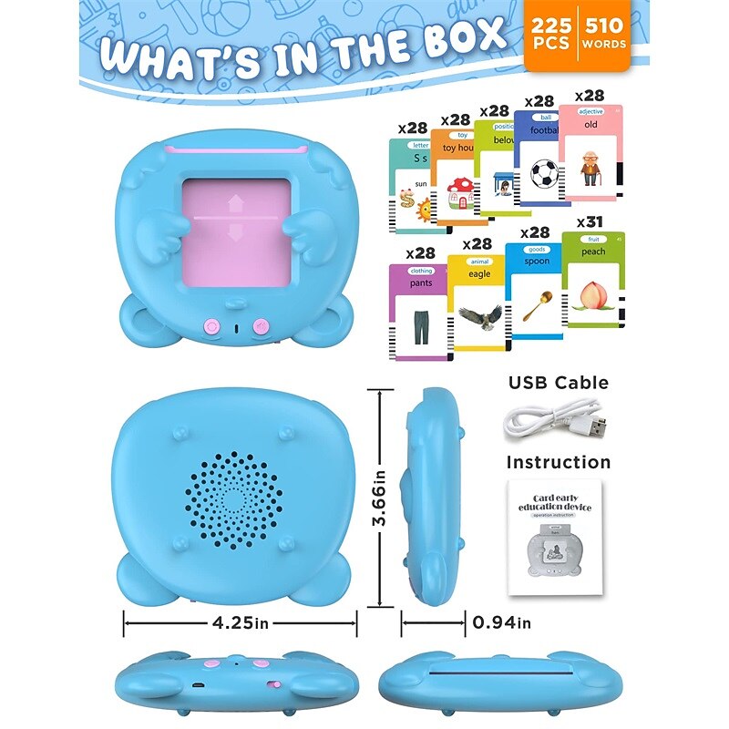 255 Cards 510 Sight Words Talking Flash Cards Educational Learning Toys for Toddler Kids Boy Girl Speech Therapy Toys Autism Toys Festival Birthday Gifts2