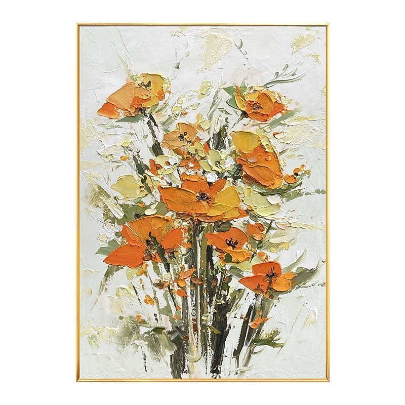 Handmade Hand Painted Oil Painting Wall Modern Fashion Abstract Flower Canvas Painting Home Decoration Decor Rolled Canvas Paingtings2