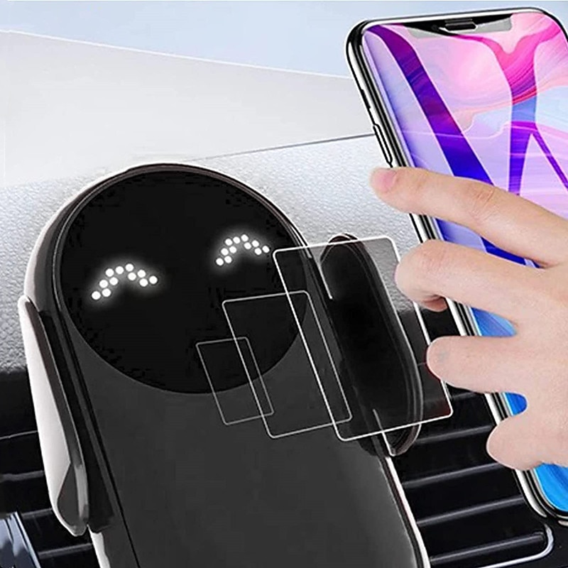 Wireless Car Charger Phone Mount Car Wireless Charger Phone Holder Infrared Induction 10W Qi Fast Charge Compatible For All3