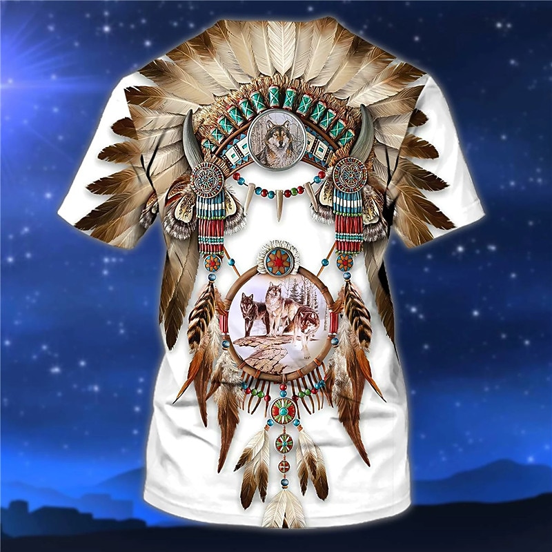 Men's Graphic Wolf T Shirt Tee Short Sleeve T shirt 3D Print Crew Neck Shirt Designer Lightweight Comfort Casual Daily Sports White Spring & Summer Clothing Apparel S M L XL 2XL 3XL2