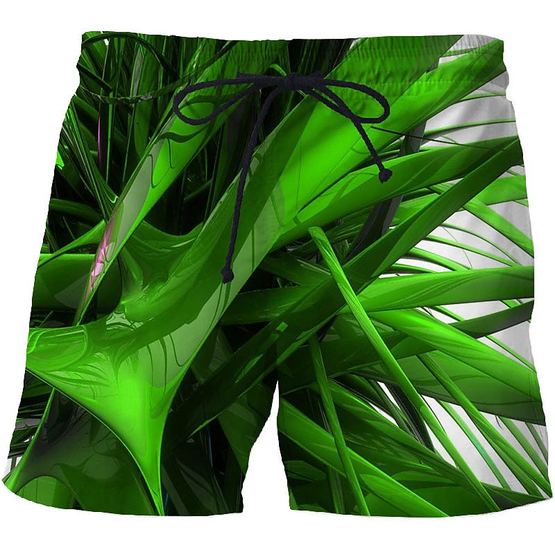 Men's Graphic Optical Illusion Abstract Swim Trunks Swim Shorts Board Shorts Mid Waist Fashion Hawaiian Boho Casual Daily Holiday Drawstring Elastic Waist 3D Print Designer Clothing Apparel2