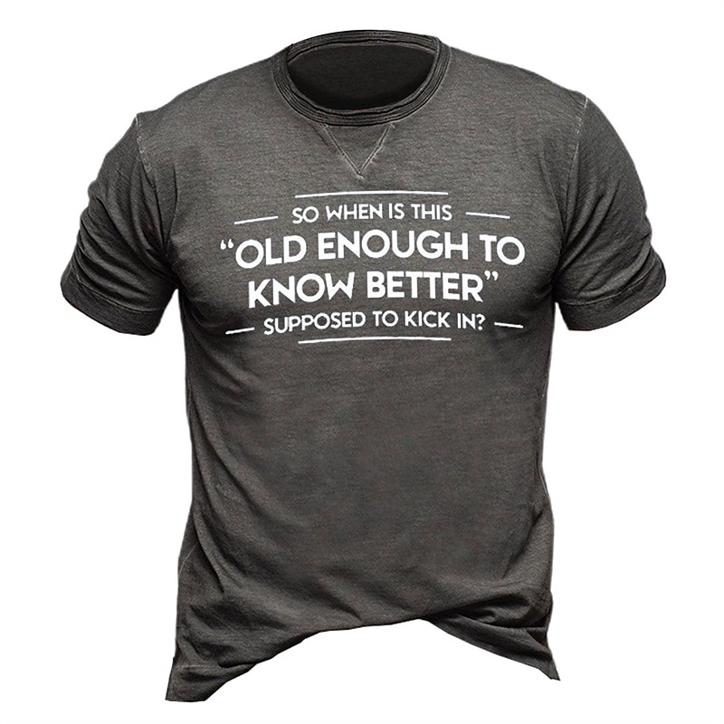 Men's Letter Graphic Prints T Shirt Casual Style Cotton Short Sleeves Graphic Shirt Black Burgundy Dark Navy Comfortable Tee Vacation Street Fashion Designer Clothing2