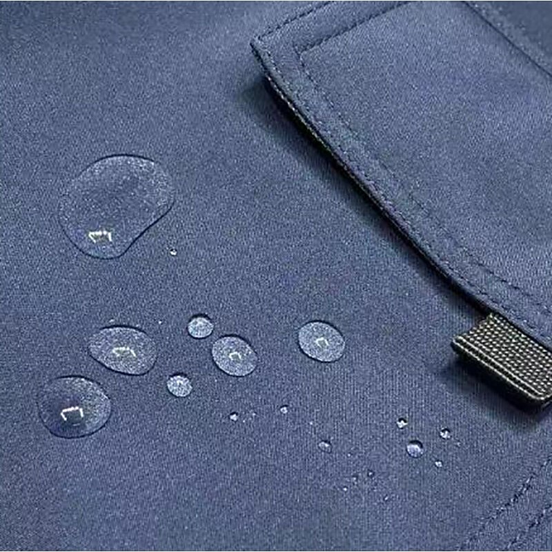 Men's Waterproof Hiking Pants Fleece Lined Pants Softshell Pants Winter Outdoor Thermal Warm Fleece Lining Waterproof Windproof Pants / Trousers Bottoms Black Navy Blue Fleece Hunting Ski / Snowboard2