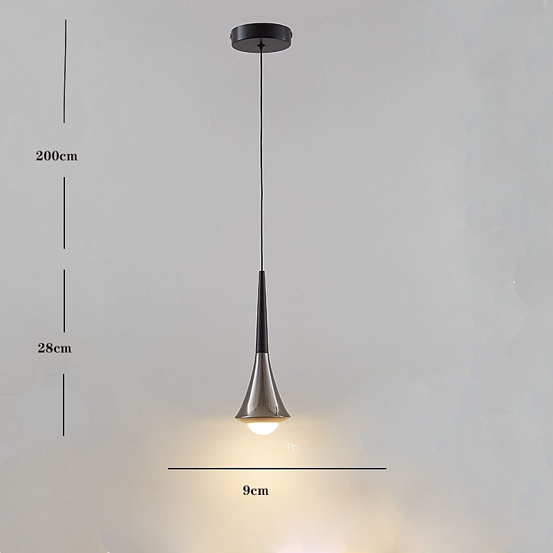 9 cm LED Pendant Light Line Design Metal Electroplated Painted Finishes Modern 220-240V4