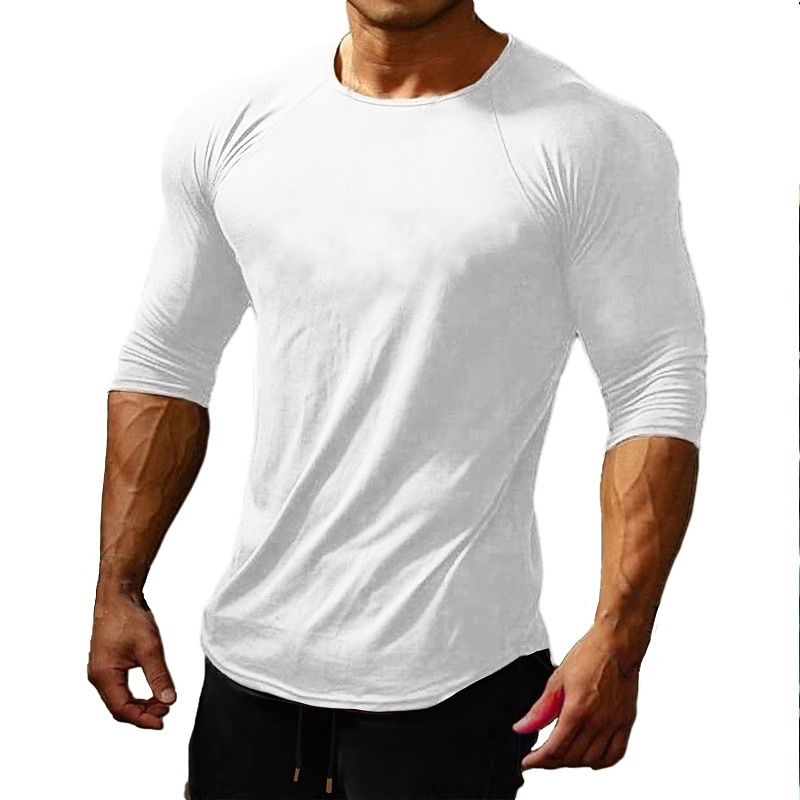 Men's Gym Shirt Workout Shirt Running Shirt Patchwork Long Sleeve Top Athletic Athleisure Fall Solid Colored Spandex Quick Dry Soft Breathable Jogging Training Bodybuilding Sportswear Activewear Wine3