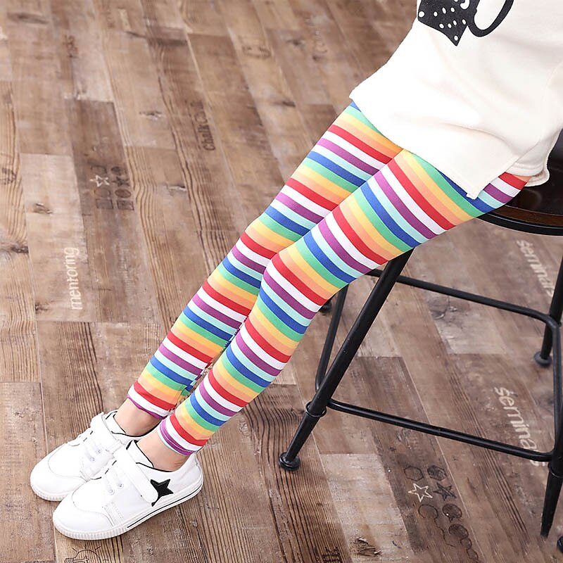 Kids Girls' Leggings Graphic Fashion Outdoor 7-13 Years Fall Black White Pink4