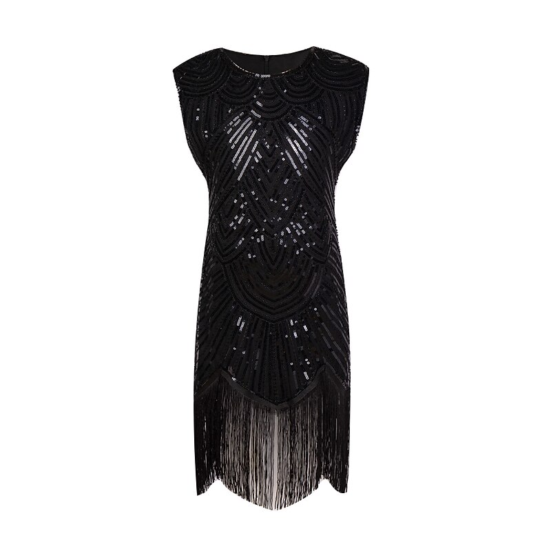 Roaring 20s 1920s Cocktail Dress Flapper Dress Dress The Great Gatsby Sequins Tassel Fringe Fancy Dress Girls' Halloween Carnival Masquerade Wedding Wedding Guest Event / Party Kid's Dress Homecoming