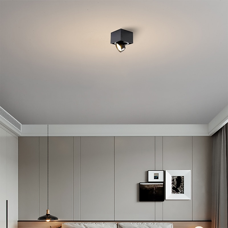 LED Ceiling Lights Dimmable 9.7cm LED Flush Mount Ceiling Light Bar 3000-6000K 5W Acrylic Simple Lamp for Bedroom Hallway Kitchen Gallery Low Ceilings Areas Black White4