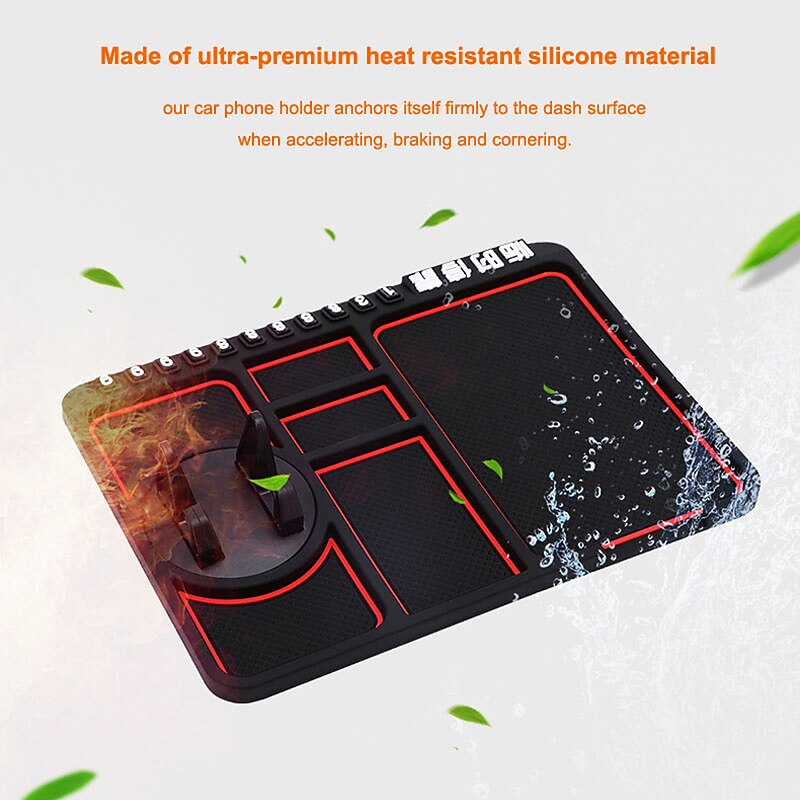 Multifunctional Car Anti-Slip Mat Non-Slip Phone Sticky Anti Slip Dash Mount Phone Silicone Car Board Mat Pad4