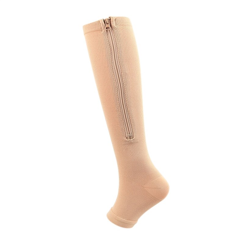 A Pair Sports Pressure Socks Compression Zipper Socks Long Leg Elastic Socks Compression Socks4