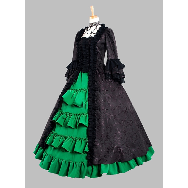 Rococo Victorian Ball Gown Party Costume Masquerade Prom Dress Plus Size Fancy Dress Women's Royal Masquerade Carnival Party Halloween Adults' Dress4