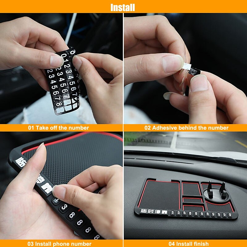 Multifunctional Car Anti-Slip Mat Non-Slip Phone Sticky Anti Slip Dash Mount Phone Silicone Car Board Mat Pad3