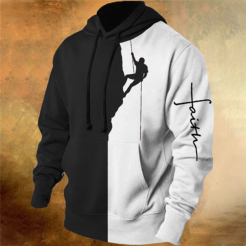 Men's Color Block Graphic Prints Hoodie Hoodies Sweatshirt Streetwear Designer Long Sleeve Hooded Daily Sports White Red Print Spring &  Fall Designer2