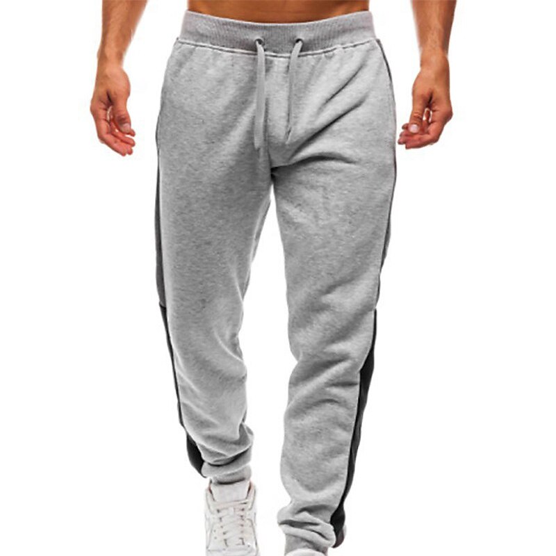 Men's Sweatpants Joggers Trousers Pocket Drawstring Elastic Waist Color Block Comfort Outdoor Daily Going out Sports Fashion Black Dark Gray2