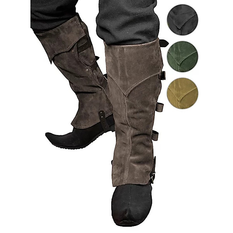 Medieval Renaissance Leg Warmers Gaiters Boot Covers Pirate Viking Ranger Archery Fancy Dress Men's Unisex Pirate Fantasy Masquerade Party / Evening Adults' Shoe Cover