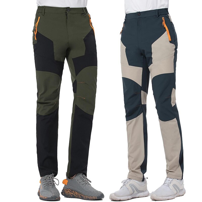 Men's Waterproof Hiking Pants Summer Outdoor Waterproof Windproof Quick Dry Lightweight Pants / Trousers Bottoms Sapphire Tibetan orchid Hunting Fishing Climbing L XL XXL XXXL 4XL4