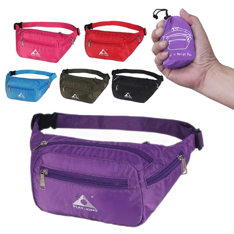 1-10 L Fanny Pack Hiking Waist Bag Belt Bag Windproof Rain Waterproof Quick Dry Lightweight Sweat-Wicking Outdoor Hunting Fishing Hiking Climbing Nylon ArmyGreen Black Red