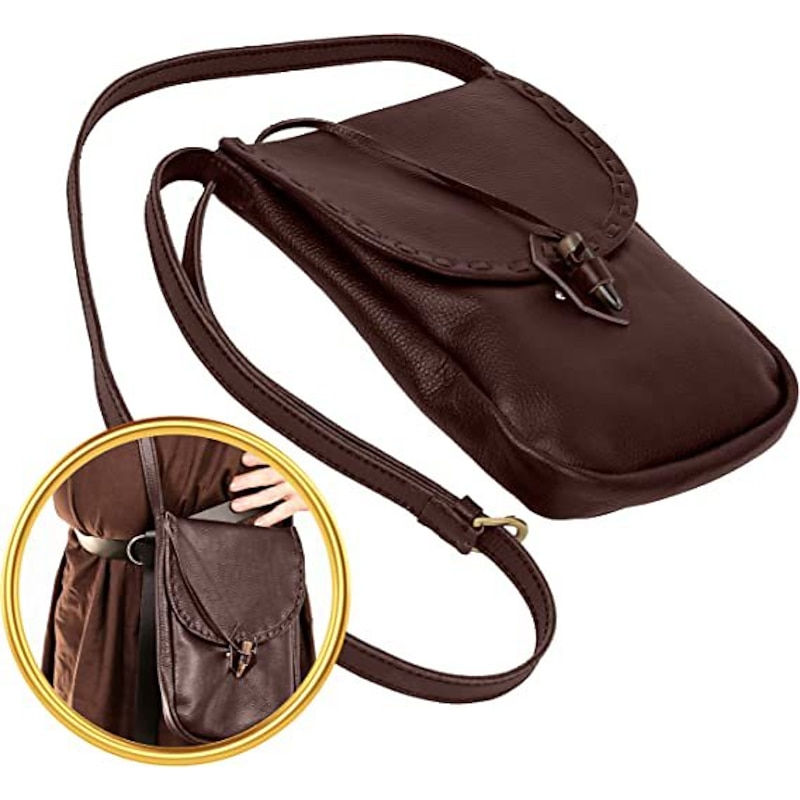 Medieval Renaissance Bag Pouch Cross Body Bag Pirate Viking Ranger Archery Fancy Dress Women's Celtic Viking Fantasy Masquerade Party / Evening Adults' Bag4
