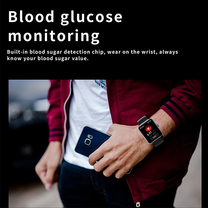 Smart Watch for Men - Full Touch Screen Sport Fitness Watch, IP67 Waterproof, Bluetooth Compatible with Android & iOS4