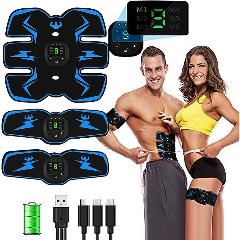 Smart EMS Wireless Muscle Stimulator Fitness Trainer Abdominal Training Electric Weight Loss Stickers Body Slimming Massager