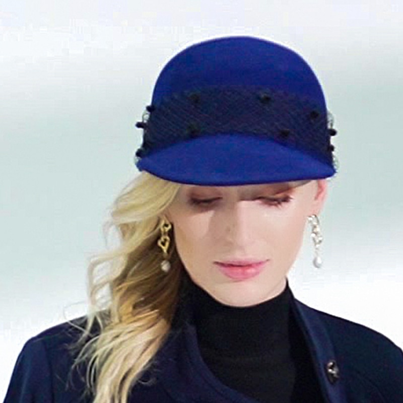 Vintage Style Elegant 100% Wool / Organza Hats / Headwear with Cap / Solid / Tulle 1pc Special Occasion / Party / Evening Headpiece Christmas/ Special Occasion / Office & Career / Casual / Graduation3