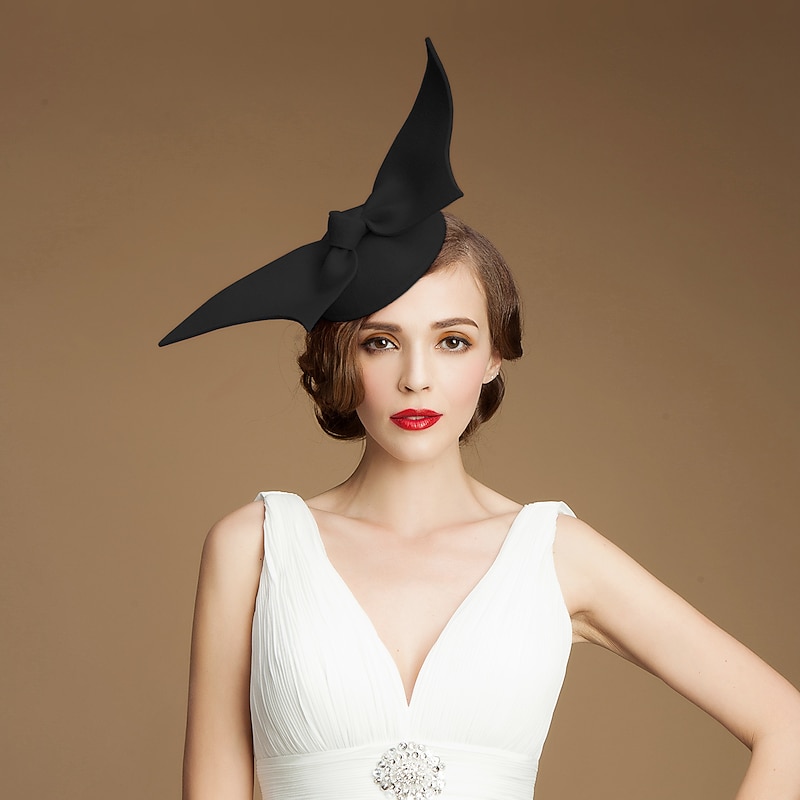 Fascinators Fashionable Kentucky Derby Hat Wool Girls Party/Outdoor/Wedding Hats With Angel Wings(More Colors)4