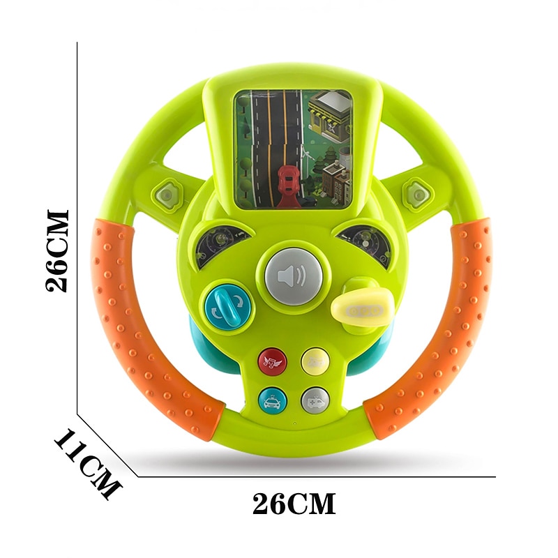 Children's simulation steering wheel electric toys co-driver vehicle simulator early education educational children's toys2