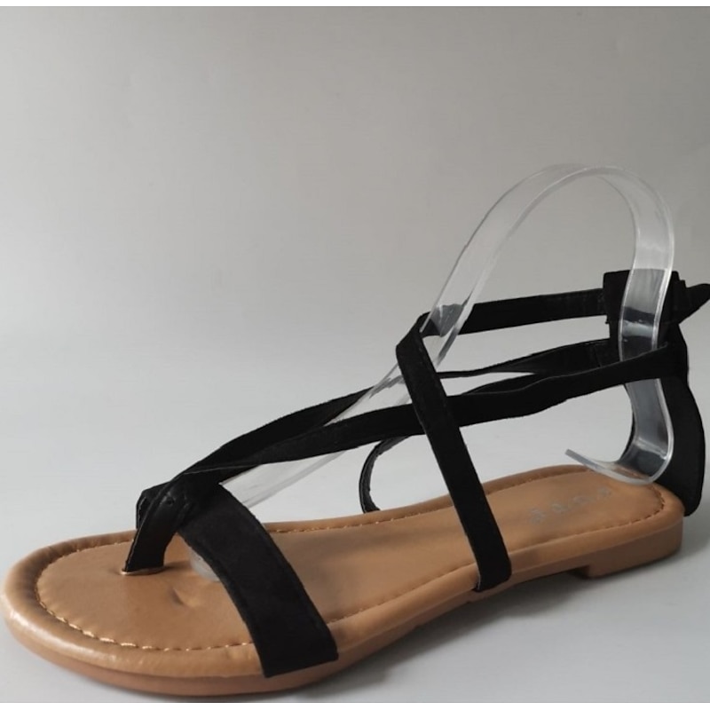 Women's Sandals Boho Bohemia Beach Flat Sandals Daily Summer Flat Heel Open Toe Suede Loafer Black Blue Brown4