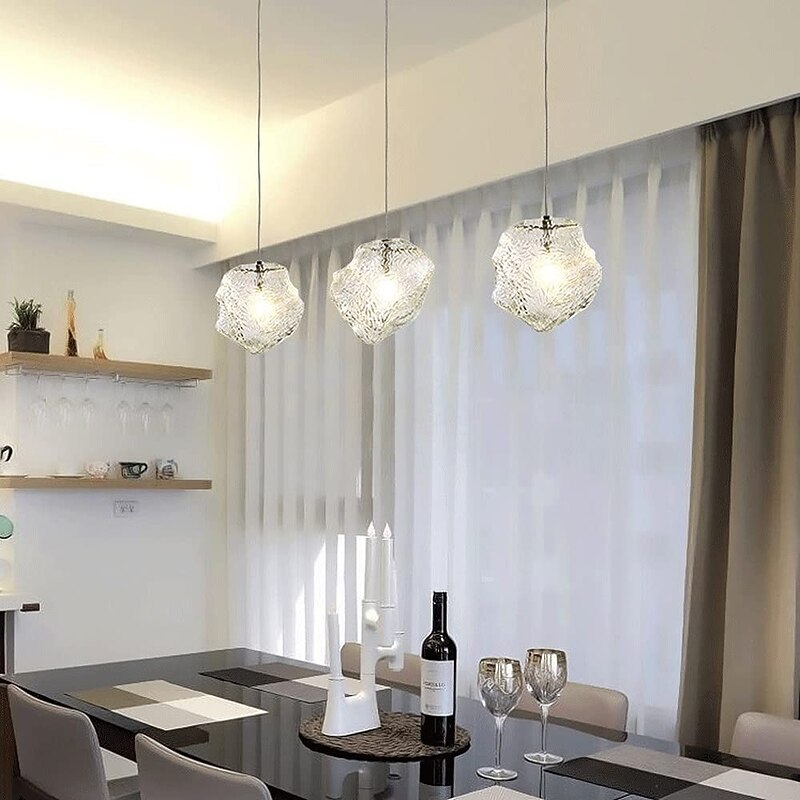 15 cm LED Pendant Light Single DesignElegant Ice Cube Glass Mini Nordic Style 220-240V4